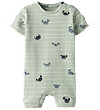 Name It Summer Romper - NbmVroels - Aqua Gray/Crabs