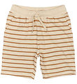 The New Shorts - Black - Indian Tan Striped