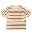 The New Siblings T-shirt - TnstNat - Indian Tan Striped
