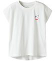 Name It Stuttermabolur - NkfVarutti - Bright White/Heart Cherry