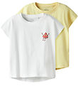Name It T-shirt - 2-Pack - NmfVarutti - Lemon Meringue/Bright Wh