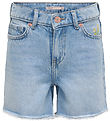 Kids Only Shorts - KogPacy - Light Blue Denim w. Flowers
