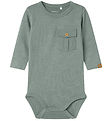 Name It Bodysuit l/s - Modal - NbmHowel - Slate Gray