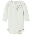 Name It Bodysuit l/s - NbfHannah - Cloud Dancer w. Print