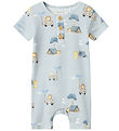 Name It Summer Romper - NbmHelp - Pearl Blue w. Print
