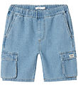 Shorts Name It - NkmRyan - Bleu Clair Denim/A Rayures