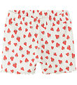 Name It Shorts - Rib - NmfVemma - Bright White/Strawberry