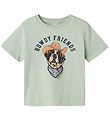 Name It T-shirt - NmmHasse - Aqua Gray w. Print