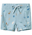 Wheat Swim Trunks - Ulrik - UV40+ - Soft Blue Sea Life