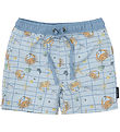 Mikk-Line Badeshorts - AOP - Verblasster Denim