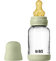 BIBS Feeding Bottle - 120 mL - Glass/Natural Rubber - Sage