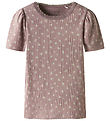 Name It T-shirt - Rib - NmdHoise - Purple Dove w. Flowers