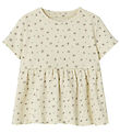 Name It T-shirt - NmfJannis - Bleached Sand w. Flowers