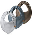 Name It Drool Bib - NbmYasimhelt - Rib - 3-Pack - Walnut/Pearl