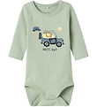 Name It Body l/ä - NbmHollow - Aqua Grau m. Print