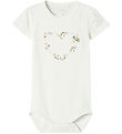 Name It Bodysuit s/s - NbfHillie - Cloud Dancer w. Print