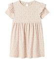 Lil' Atelier Kleid - Rib - NmfGago - Peach Blush m. Blumen