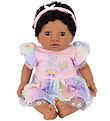 Tiny Treasures Puppe m. Schwarzes lockiges Haar - Fliege/Rainbow
