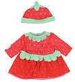 Tiny Treasures Dúkkuföt - Strawberry Cutie Útbúnaður