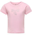 Kids Only T-Shirt - KogKira - Rosalöffler/Bow m. Glitzerstein