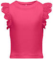 Kids Only Efst - Rib - KogDrea - Fuchsia Purple M. Útsaumur Angl