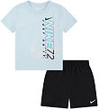 Nike Shorts Set - T-shirt/Shorts - Black/Light Blue