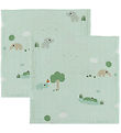 Done by Deer Spucktücher - 2er-Pack - 65x65 cm - Spielplatz - Bl