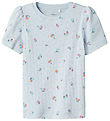 Name It T-shirt - NmfHamanda - Xenon Blue w. Pointelle