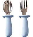 Jack o Juno Kinderbesteck - Silikon/Edelstahl - Pale Blue