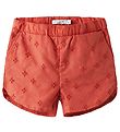 Name It Shorts - NmfVioleta - Gewürzt Coral m. Strickerei Anglai