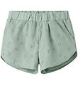 Shorts Name It - NmfVioleta - Aqua Gris av. Broderie Anglaise