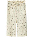 Name It Broek - NbfJannis - Gebleekt zand m. Bloemen