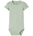 Name It Body k/ä - NbfJsilke - Aqua Grau m. Lochmuster