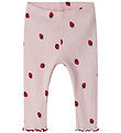 Name It Leggings - Rib - NbfJillie - Ballerina m. Erdbeere