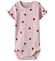 Name It Bodysuit s/s - Rib - NbfJillie - Ballerina w. Strawberry