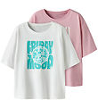 Name It T-shirt - 2-Pack - NkfVeen - Cameo Pink/Bright White