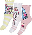 Name It Socks - 3-Pack - NmfSara - Stitch/Angel - Cameo Pink/L