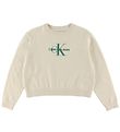 Calvin Klein Blússa - Prjónað - Einræða - Hvítkappi Grey