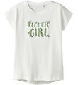 Name It T-shirt - NkfVigea - Bright White/Flower Flicka