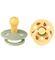 BIBS Colour Pacifiers - Size 1 - 2-Pack - Round - Sage Mix