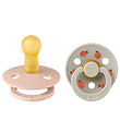 BIBS Colour Pacifiers - Size 2 - 2-Pack - Round - Blush Mix
