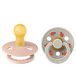 BIBS Colour Pacifiers - Size 1 - 2-Pack - Round - Blush Mix