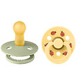 BIBS Colour Pacifiers - Size 2 - 2-Pack - Round - Sage Mix