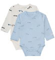 Fixoni Bodysuit l/s - 2-Pack - Blue Fog