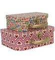 Konges Sløjd Cardboard Suitcase - 2-Pack - Pink