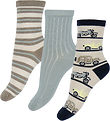 Name It Strumpor - 3-pack - NMMHuberts - Peyote/Slate Grå/Valnöt