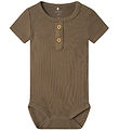 Name It Bodysuit s/s - Rib - NbmJular - Walnut