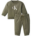 Calvin Klein Sweat Set - Monogram - Dusty OliveGreen
