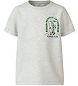 Name It T-shirt - NkmVux - Light Grey Melange/Varmkorv