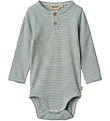 Wheat Bodysuit l/s - Rib - Benny - Stormy Sea Stripe